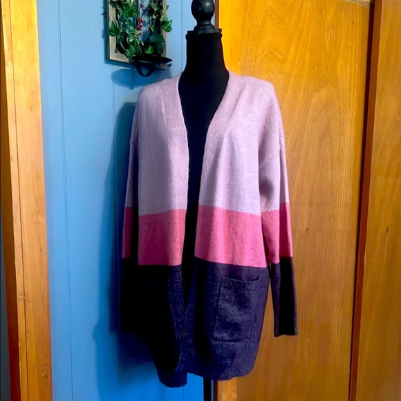 Lane Bryant color block cardigan. - Picture 1 of 5